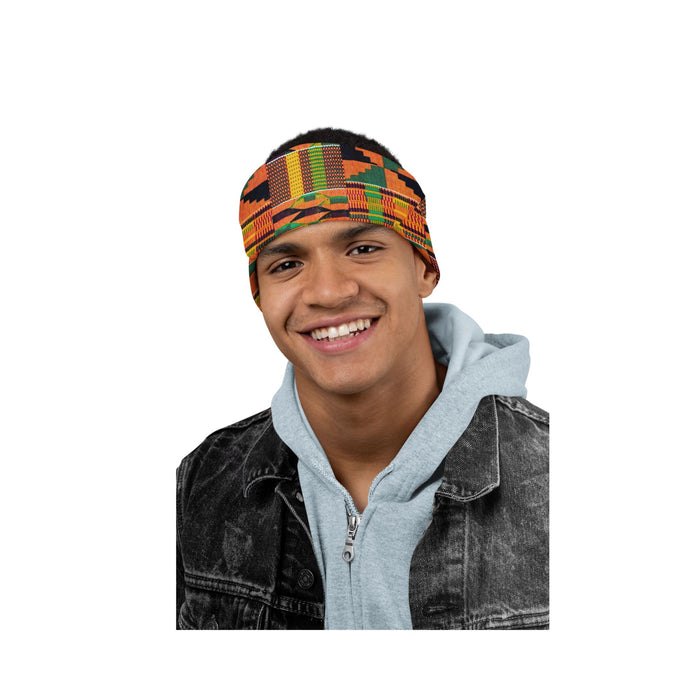 Classic Orange Kente Bandana Scarf