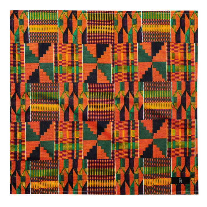 Classic Orange Kente Bandana Scarf