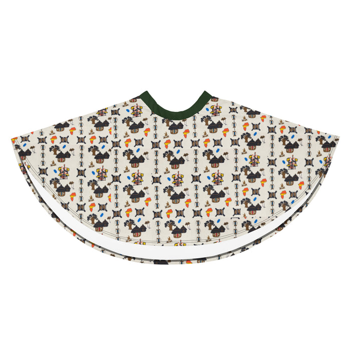 Village Life African Print Skater Skirt