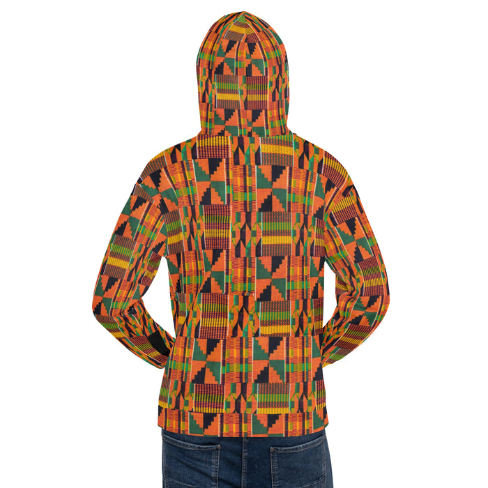 OG Orange Kente Unisex Hoodie XS-3XL