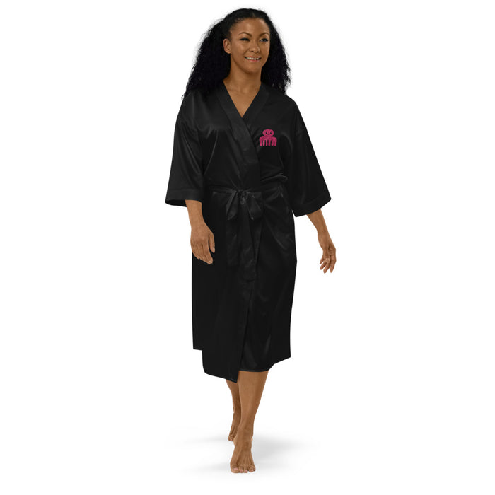 African beauty Satin Bathrobe