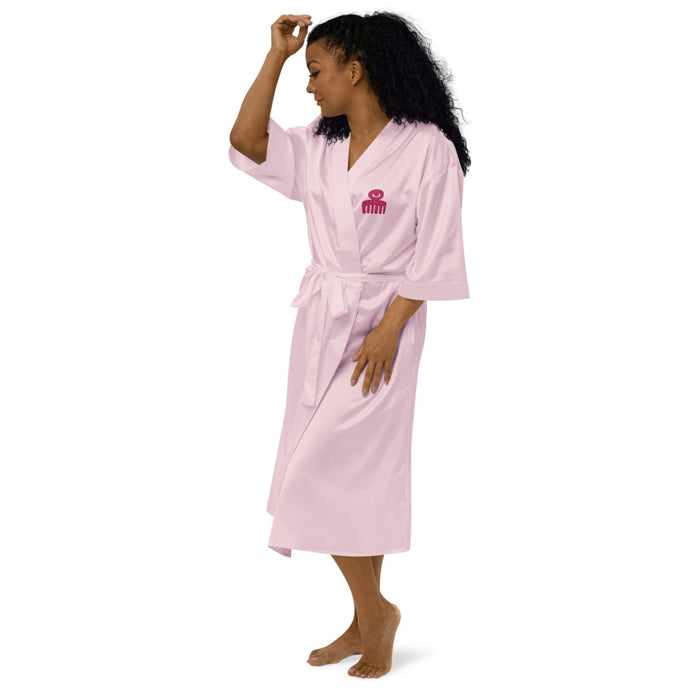 African beauty Satin Bathrobe