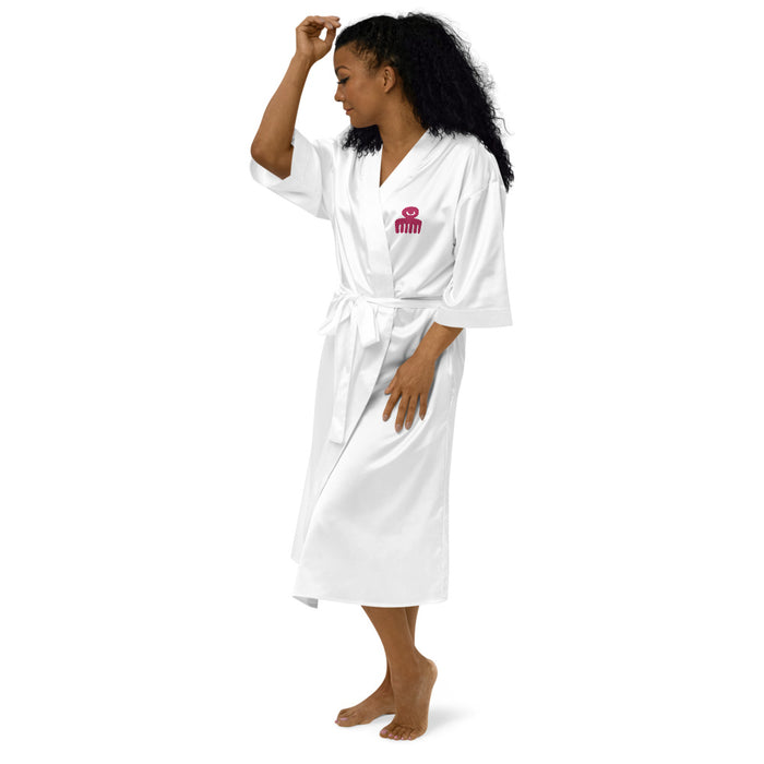 African beauty Satin Bathrobe