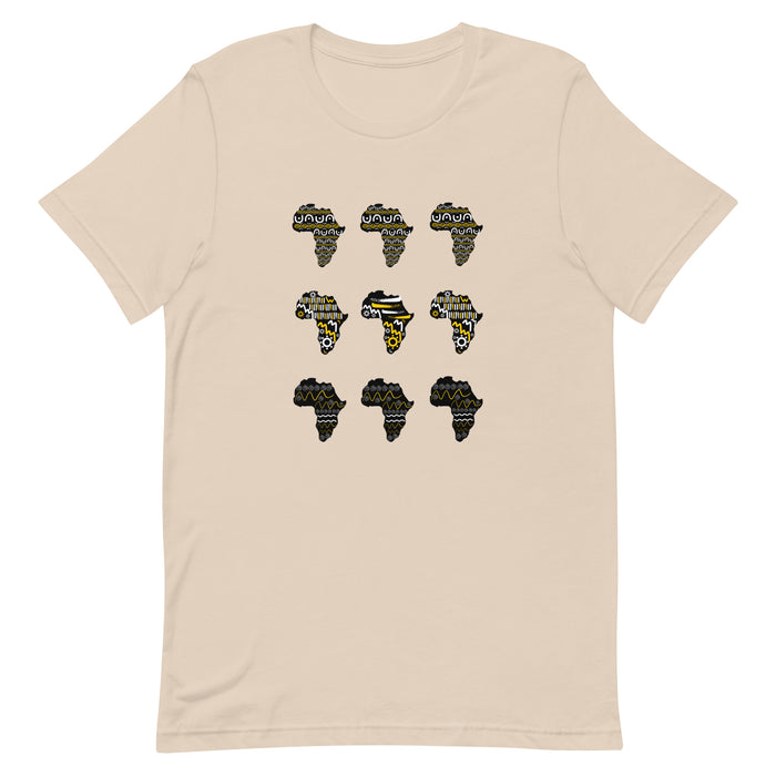 Continental Africa Graffiti  3x3 T-Shirt XS-4XL