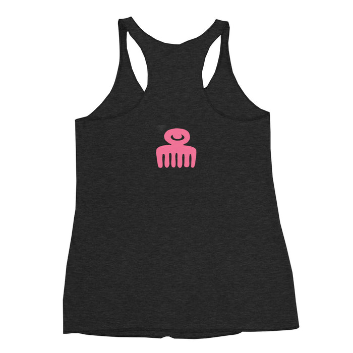 Adinkra Beauty Symbol Pink Racerback Tank Top S-2XL